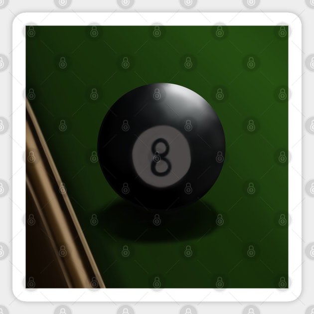 Eight Ball Digital Painting Sticker by Blue Moon Barn